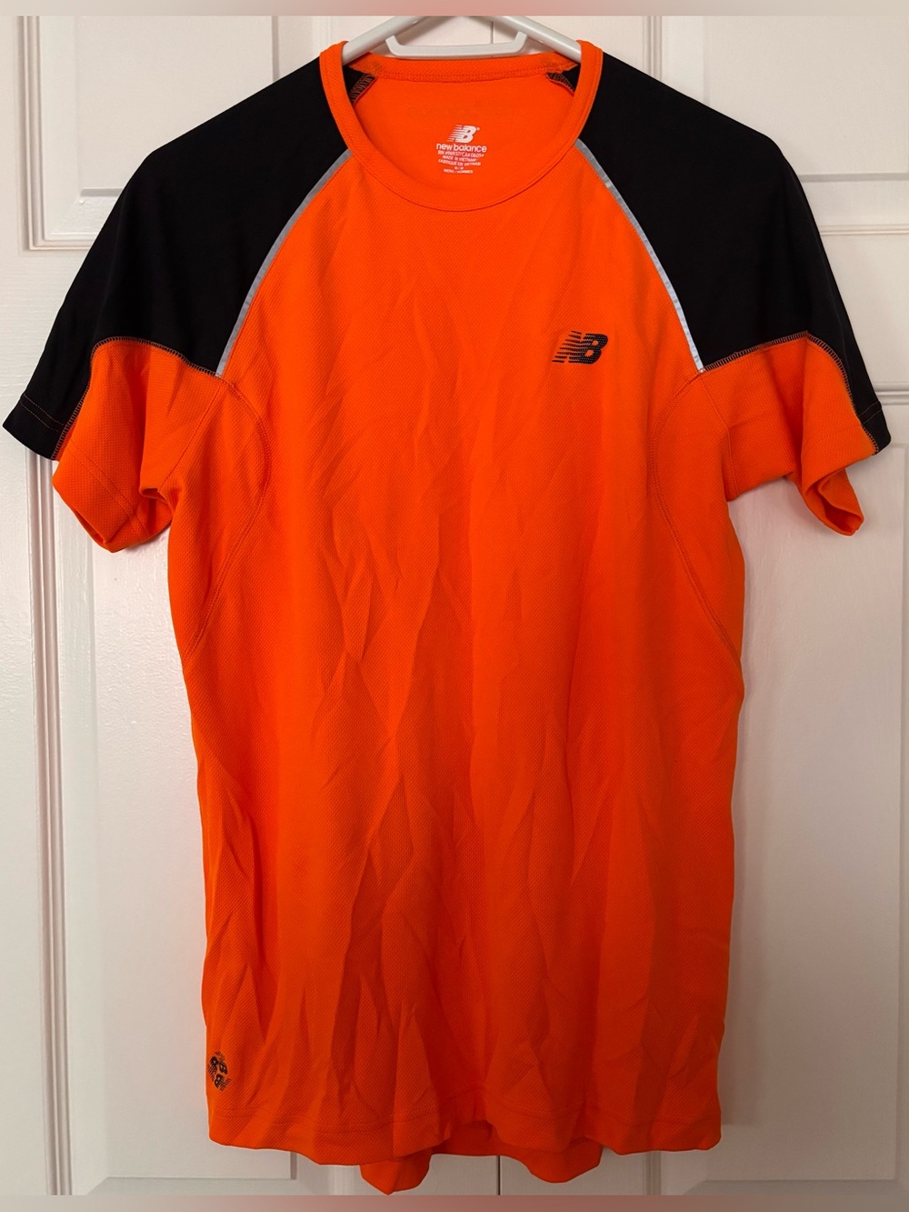 New Balance Orange and Black Short-Sleeve Tee Shirt Size M